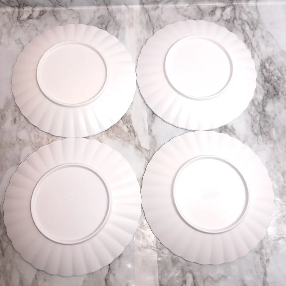Set/4 The Farmhouse by Rachel Ashwell Salad Plates 100% Melamine Fruit Themed‎